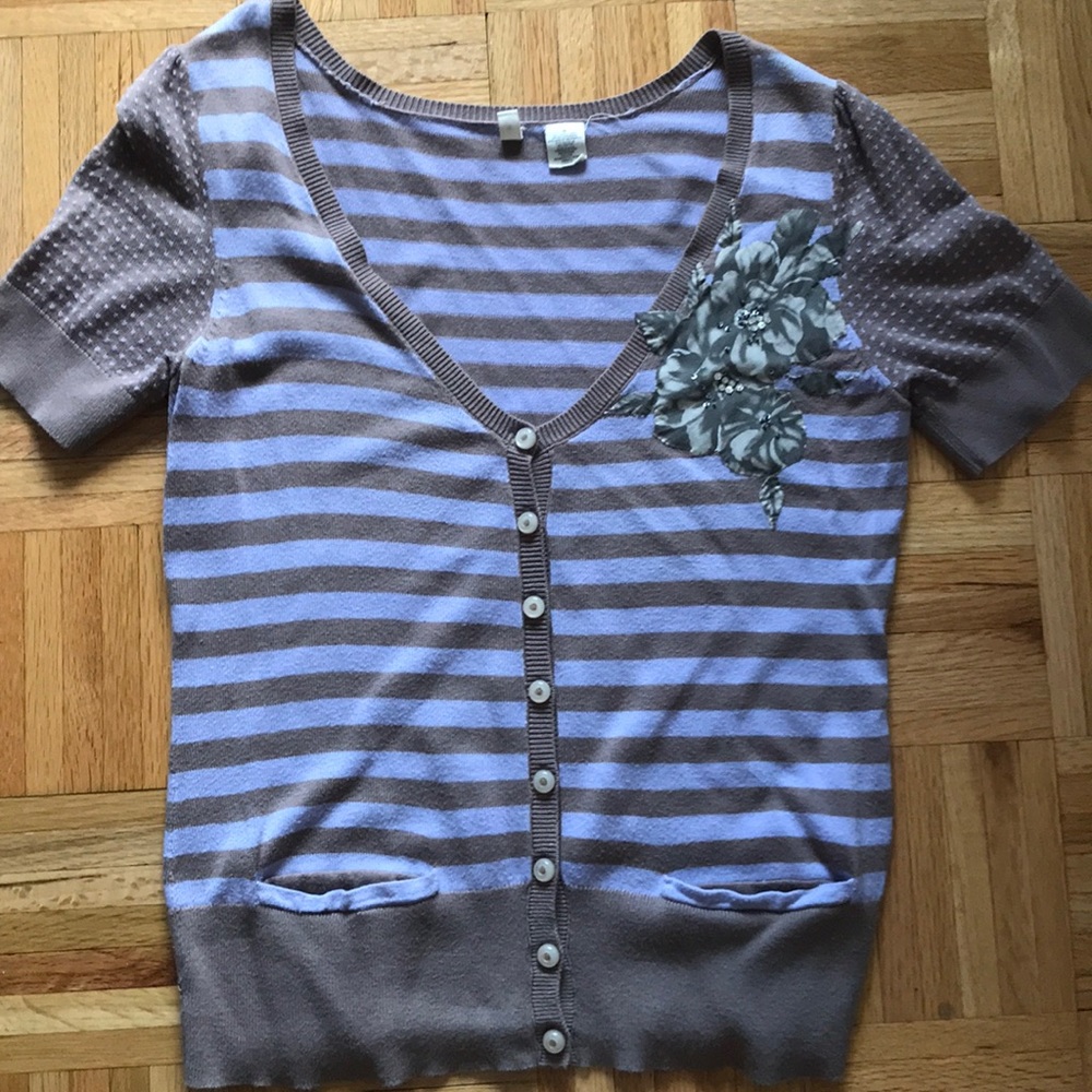 MOTH SHORT SLEEVE SWEATER MULTICOLORED SIZE M